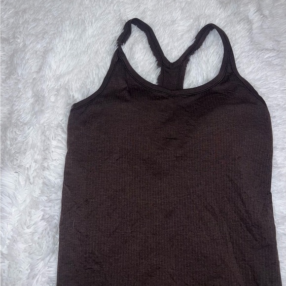 Lululemon Ebb to Street Tank Chocolate Brown WITH PADDING size 10 - Picture 1 of 5